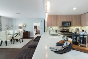 Kitchen and dining area at Nineteen800, Cupertino, California