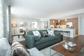 Living and dining area at Nineteen800, Cupertino