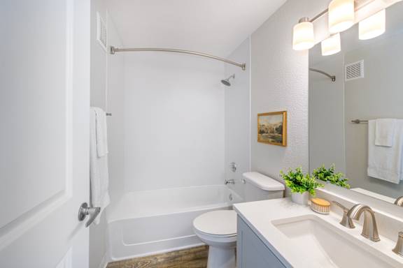 a bathroom with a sink toilet and a shower