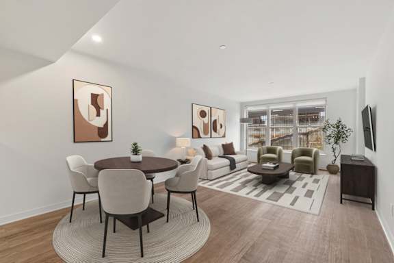 Modern Living Room and Dining Room at AVIA on Pike Street, Seattle