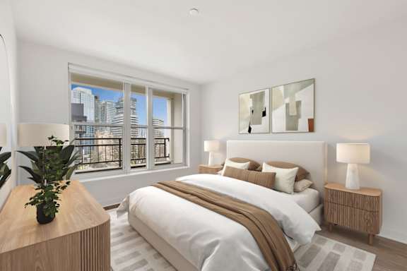Modern Bedroom at AVIA on Pike Street, Washington, 98101