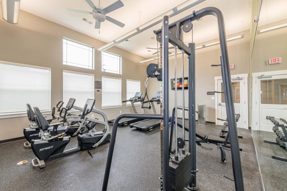 On-Site Fitness Centerat The Portofino 55+ Apartments, Pasadena, TX