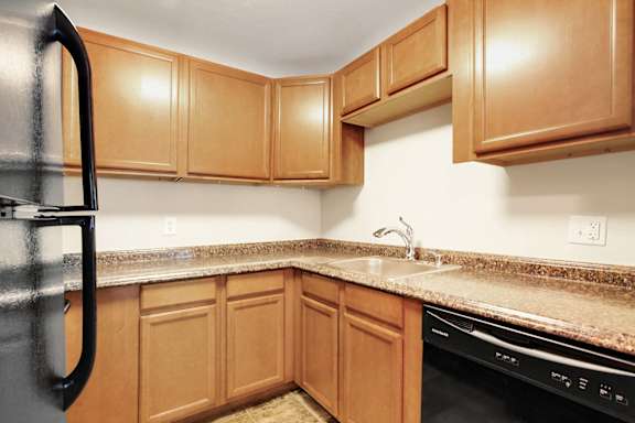 Furnished Kitchen at Miners Mesa Apartments, Golden