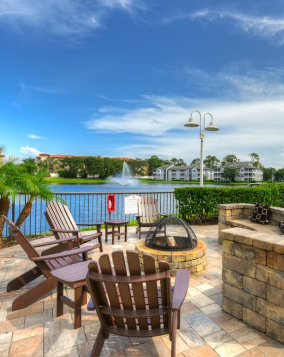 Patio at Ocean Park Apartments in Jacksonville. FL
