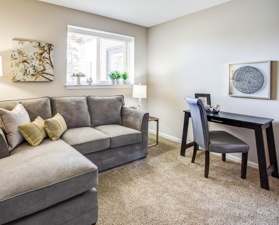 Living Room With Plenty Of Natural Light at Williams Reserve, Palatine, IL, Illinois, 60074