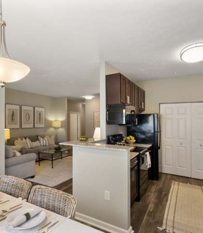 Dining Room and Kitchen View at Fieldstone at Glenwood Crossing, Cincinnati