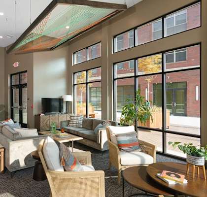 Clubhouse Lobby at Adelphi Quarter, Columbus, OH