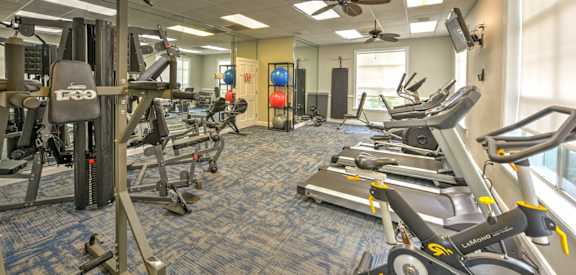 Fitness Center at Ocean Park Apartments in Jacksonville. FL