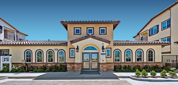 Front Entrance at Levante Apartment Homes in Fontana, CA