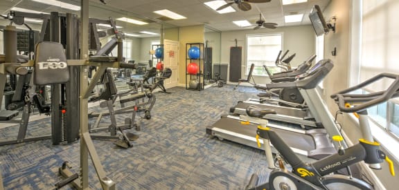 Fitness Center at Ocean Park Apartments in Jacksonville. FL