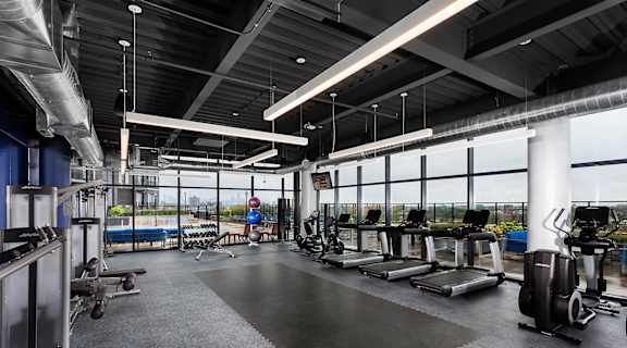 Modern Fitness Center at Residences at Addison Clark Apartments, Illinois, 60613