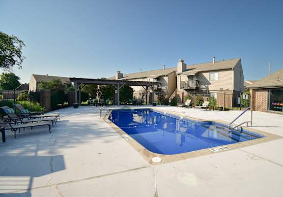 the swimming pool at our apartments
