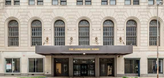 the concordance hotel front of the building