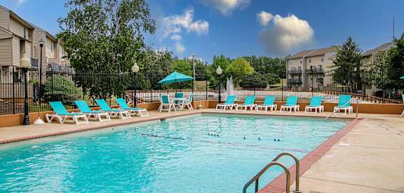 the swimming pool at our apartments
