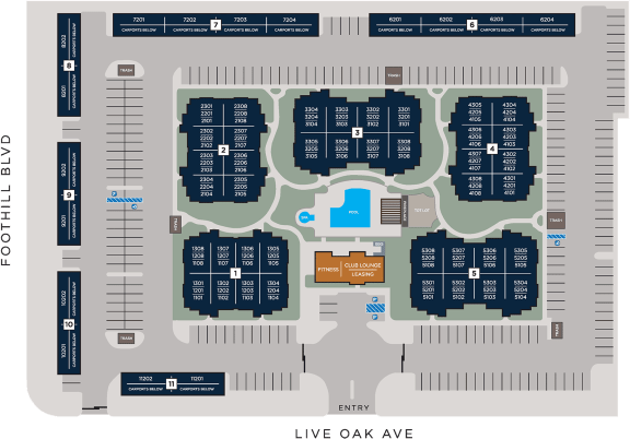 Site Map at Levante Apartment Homes in Fontana, CA