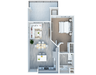 2 bed 2 bath Satsuma floorplan at The Venue at Orange, California, 92373