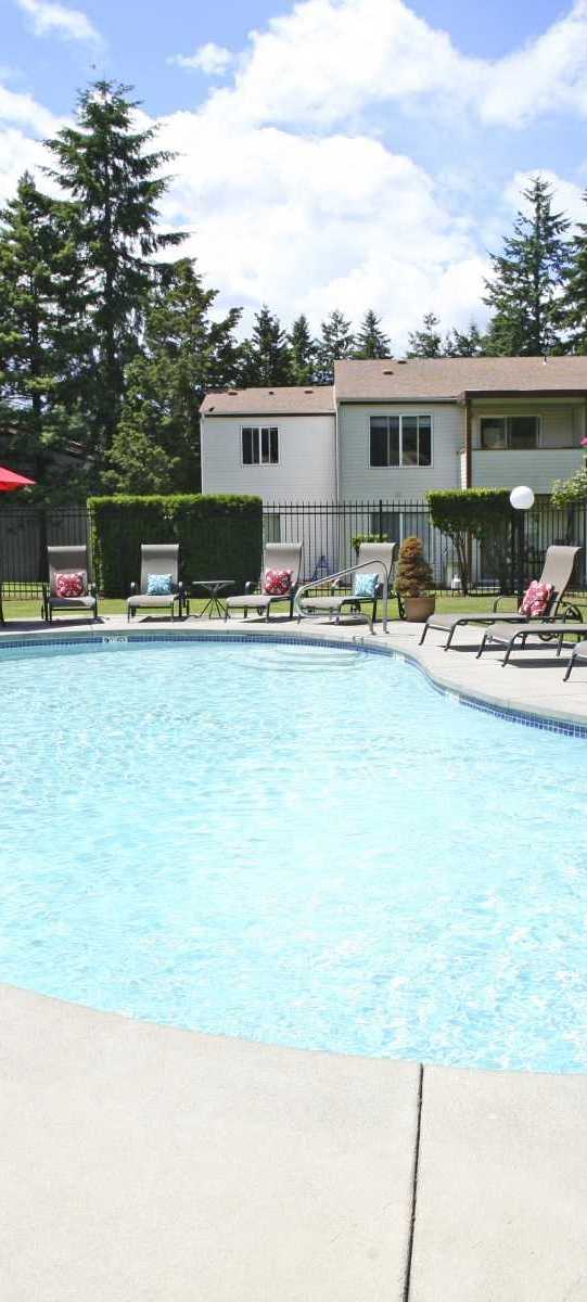 Shimmering pool at Arbor Pointe, Washington