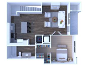  Floor Plan 1 Bedroom Floor Plan A1
