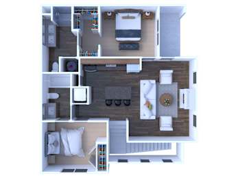  Floor Plan 2 Bedrooms Floor Plan B1