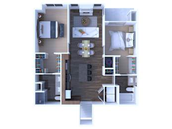  Floor Plan 2 Bedrooms Floor plan B3