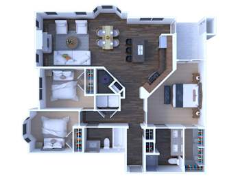  Floor Plan 3 Bedrooms Floor plan C1