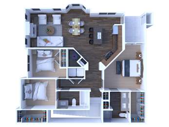  Floor Plan 3 Bedrooms Floor plan C2