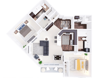  Floor Plan 2 Bed, 2 Bath (N)