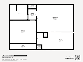  Floor Plan 1 Bed 1 Bath