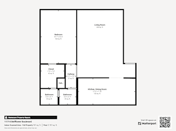  Floor Plan 1 Bed 1 Bath