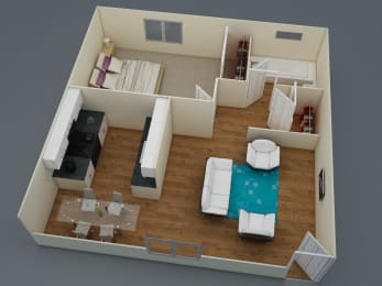 Floor Plan One Bedroom | One Bath