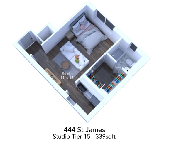 444 St James tier 15 floor plan