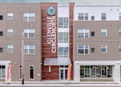 Thumbnail 5 of 9 - Entrance doors to Glenville Circle North apartments
