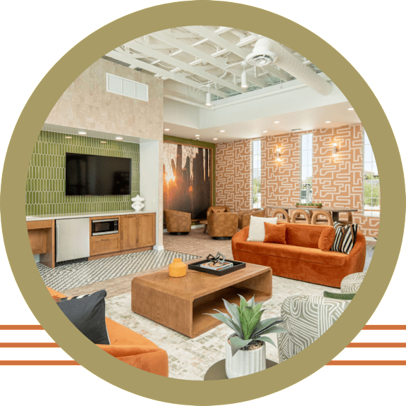 Villa Cielo Cortaro Apartments in Tucson, Arizona Clubhouse Lounge