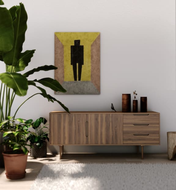 modern decor with plants in living room