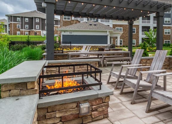 Outdoor Firepit of The Haven luxury apartments in Malvern, PA