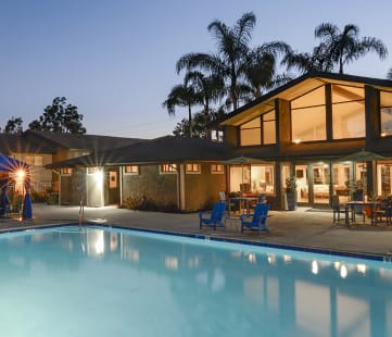 Twilight Pool at Waterleaf Apartment Homes, Vista, CA