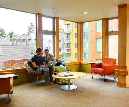 Open space with hallway