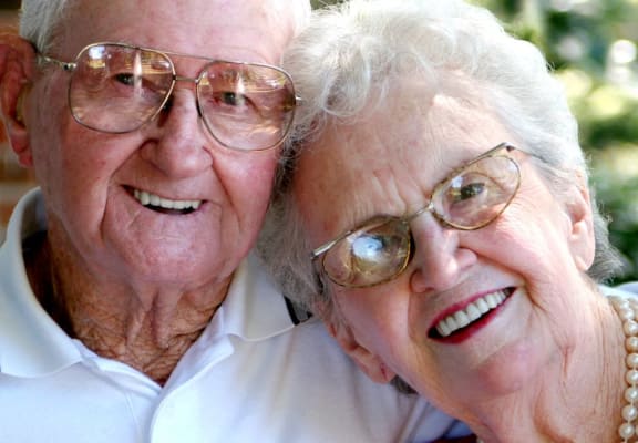 Happy Elderly Couple at Spring Arbor of Wilson in Wilson, NC