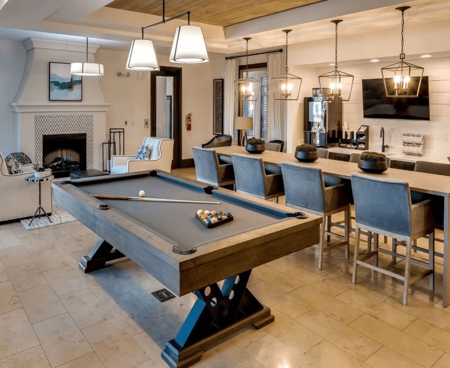 Game room at Two Addison Place (1 of 8)