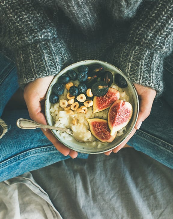 Cup of food in a bowl