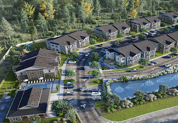 aerial view at Bay Pointe at Summerville, Summerville, SC, 29483