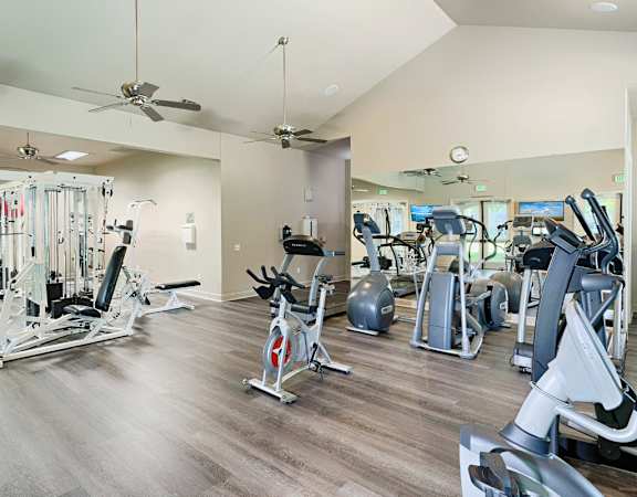 Modern gym at Le Provence at the Dominion, Fresno, CA