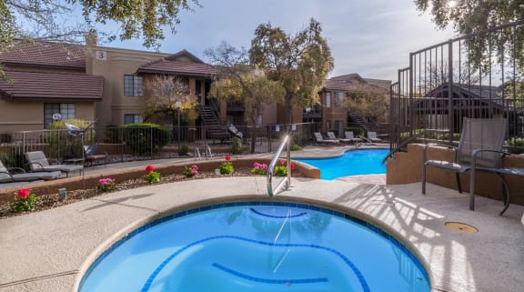 The Arboretum Hot Tub Spa with view of the Pool