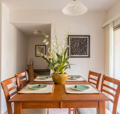 Desert Sands dining area near back sliding door.