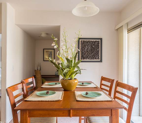 Desert Sands dining area near back sliding door.