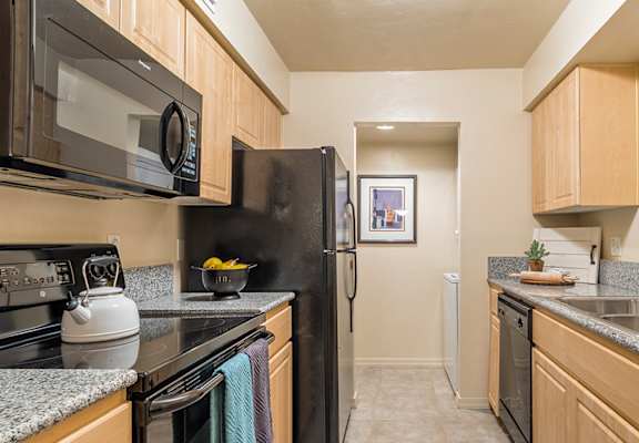 El Dorado Place galley style kitchen.