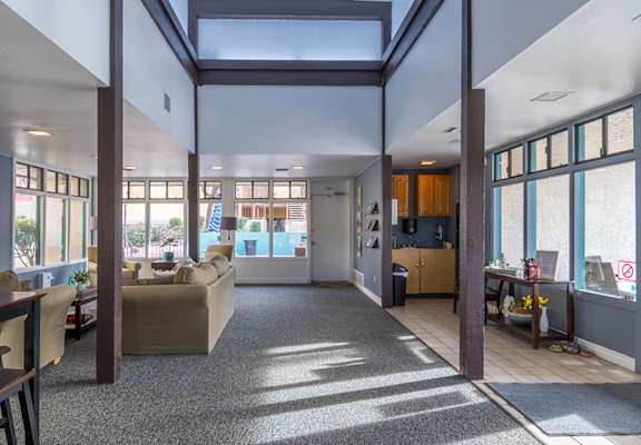 Camino Seco Village clubhouse with comfortable lounge areas