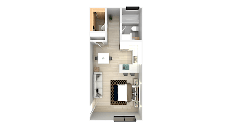 a rendering of a floor plan of a house