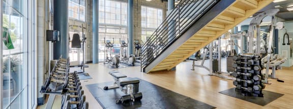 Free Weights and Cardio Equipment at Allegro at Jack London Square Oakland, California