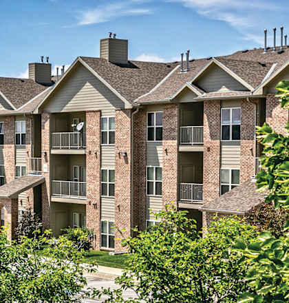Outside building view at Whispering Hills, Omaha, NE 68164